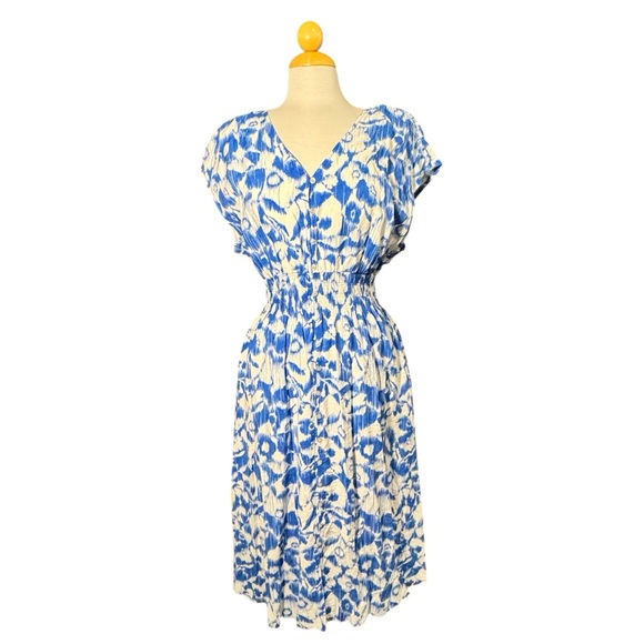 Sonoma Dresses & Skirts - Sonoma Blue and White Floral Midi Dress